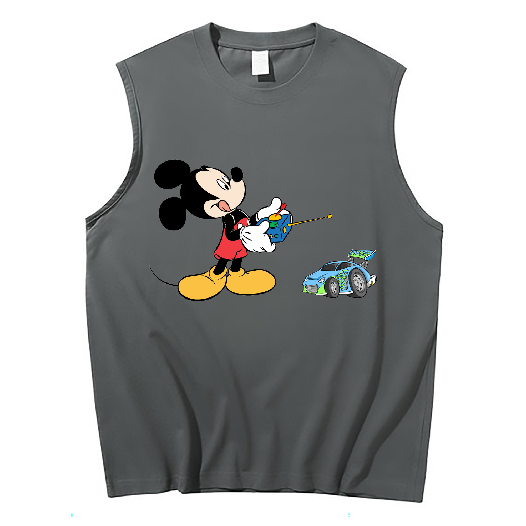 ミッキーマウス Mickey Mouse コットン100％タンクトップ（フロントプリント）